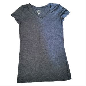 Active Basic vneck tee heathered grey womens medium